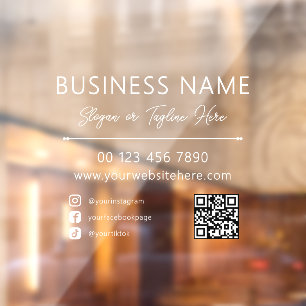 Autocollant Pour Fenêtre Entreprise Petite Moderne Minimaliste Personnalisa