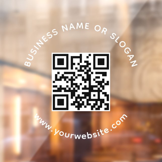 Autocollant Pour Fenêtre Entreprise professionnelle QR Code Nom commercial  (Feuille 2)