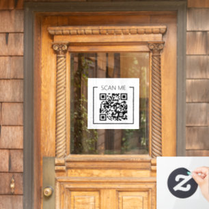 Autocollant Pour Fenêtre Entreprise Scan Me Code QR Minimaliste