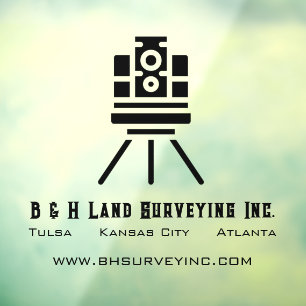 Autocollant Pour Fenêtre Entreprises minimalistes d'arpenteur foncier