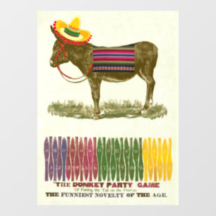 Autocollant Pour Fenêtre Éplucher la queue sur l'âne