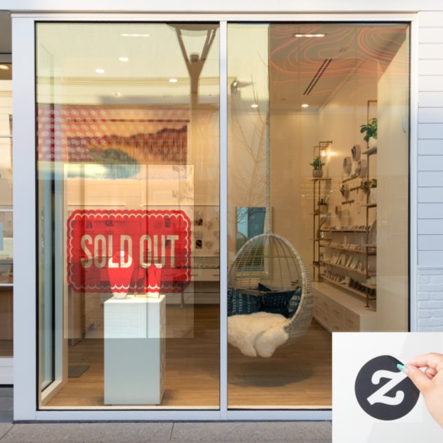 Autocollant Pour Fenêtre Épuisé  (Vitrine du magasin)