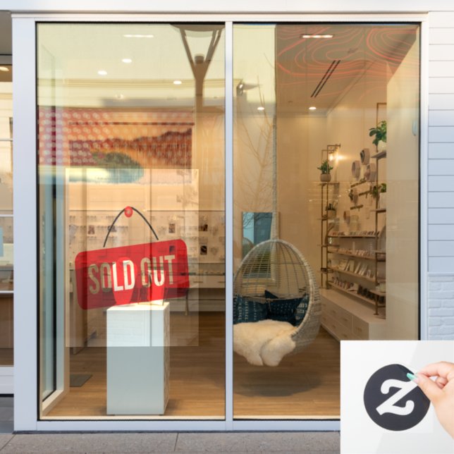 Autocollant Pour Fenêtre Épuisé  (Vitrine du magasin)