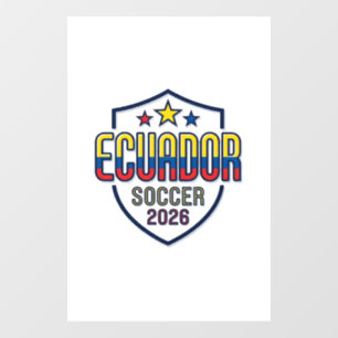 Autocollant Pour Fenêtre Équateur Football 2026 Football Gras Typographie P