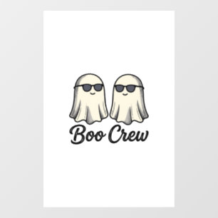 Autocollant Pour Fenêtre Équipage Boo Fantômes Vintage Halloween Chemise De