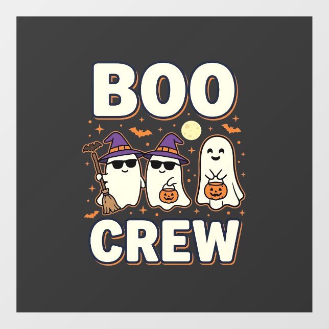 Autocollant Pour Fenêtre Équipe Boo fantômes de Halloween Conception vector (Feuille)