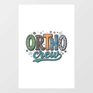 Autocollant Pour Fenêtre Équipe Ortho Vintage Équipe Dentaire Vector Design