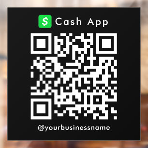 Autocollant Pour Fenêtre Espèces App QR Code de paiement numérisation de pa
