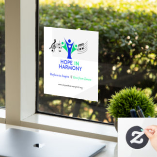 Autocollant Pour Fenêtre Espoir dans Harmony Window Cling