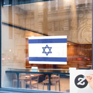 Autocollant Pour Fenêtre Etat d'Israël Drapeau, Étoile de David Juifs