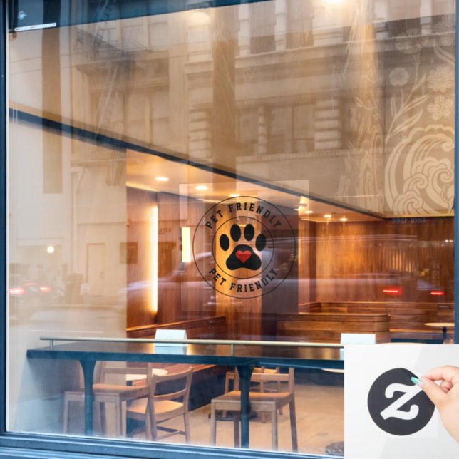 Autocollant Pour Fenêtre Étiquette convivial avec patte cardiaque Cling de  (Fenêtre de café)