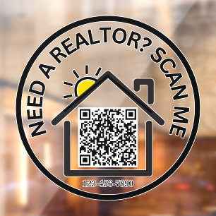 Autocollant Pour Fenêtre Étiquette de fenêtre à code QR pour le marketing i