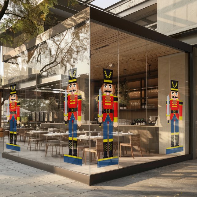 Autocollant Pour Fenêtre Étiquette de fenêtre de craquelure en gras (loft apartment decorations, winter display ideas, seasonal window clings, unique nutcracker art, )