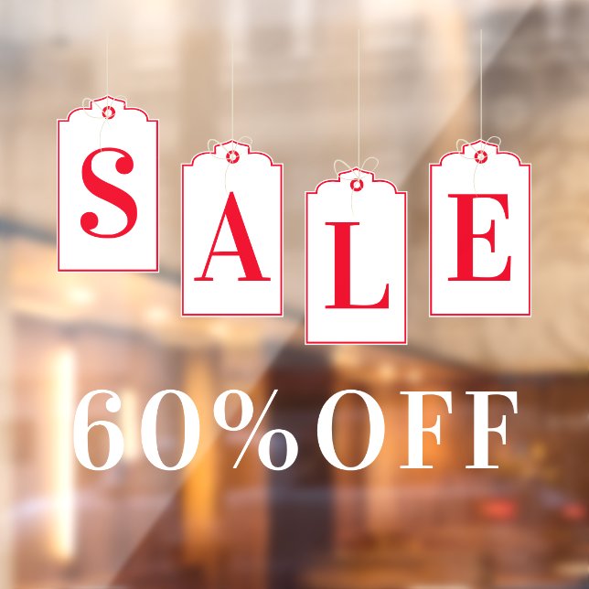 Autocollant Pour Fenêtre Étiquette de suspension Boutique Boutique Boutique (Feuille 2)