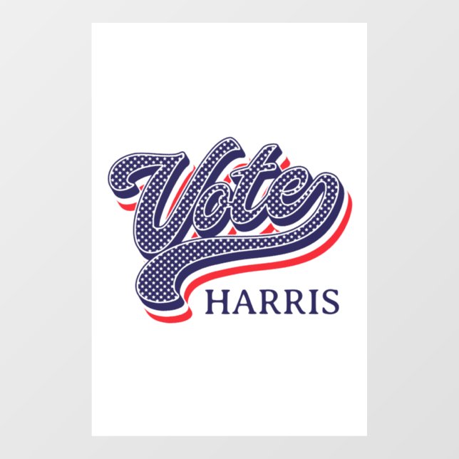 Autocollant Pour Fenêtre Étoiles et tripes électorales personnalisées (Feuille)