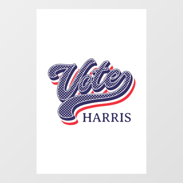 Autocollant Pour Fenêtre Étoiles et tripes électorales personnalisées (Feuille)