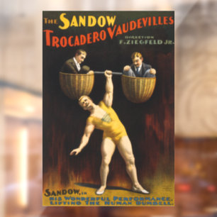 Autocollant Pour Fenêtre Eugen Sandow Vaudeville haltérophile Sandow