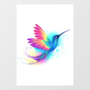 Autocollant Pour Fenêtre Exotic Rainbow Hummingbird