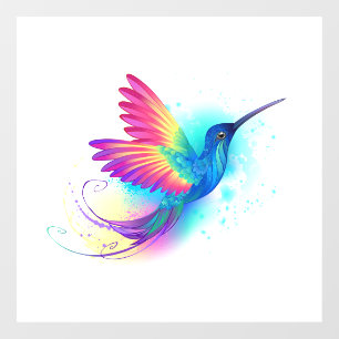 Autocollant Pour Fenêtre Exotic Rainbow Hummingbird
