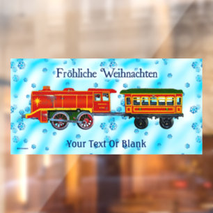 Autocollant Pour Fenêtre Express de Noël - Fröhliche Weihnachten