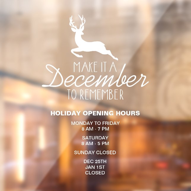 Autocollant Pour Fenêtre Faire de décembre un mois à retenir, Noël (Feuille 2)