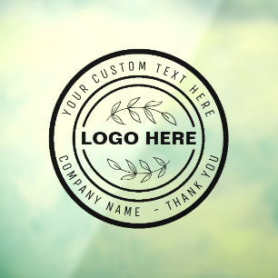 Autocollant Pour Fenêtre fait à la main avec l'amour personnalisé logo ma