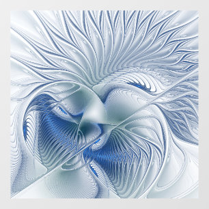 Autocollant Pour Fenêtre Fantaisie dynamique Abstrait Tons bleus Art fracta