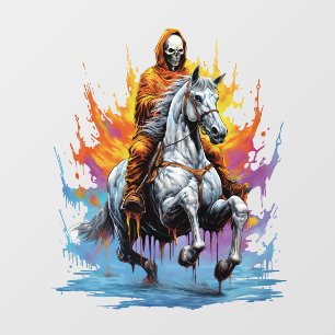 Autocollant Pour Fenêtre Faucheuse noire du Far West