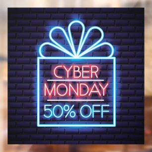 Autocollant Pour Fenêtre Faux Neon Cyber lundi 50% de réduction Vente d'ent