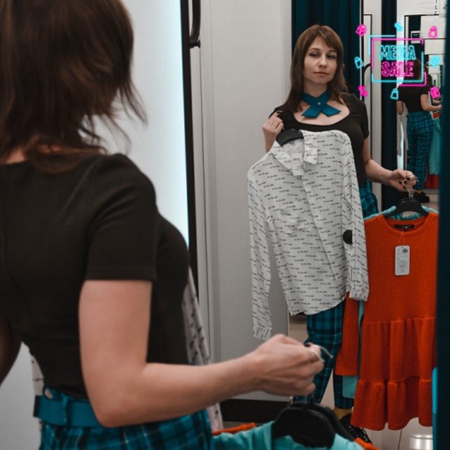 Autocollant Pour Fenêtre Faux Néon Méga Vente Entreprise Petite (Créateur téléchargé)