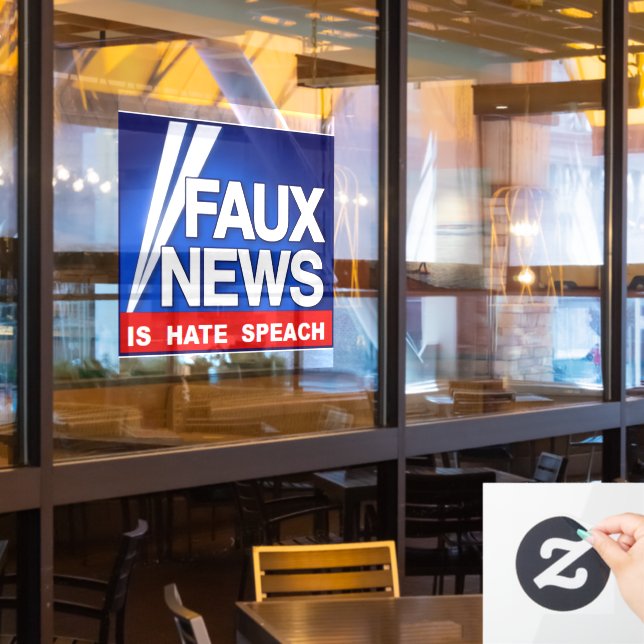 Autocollant Pour Fenêtre Faux News  (Fenêtre du restaurant)