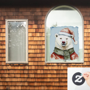 Autocollant Pour Fenêtre Favoris de Noël animal amusant - Ours polaire 1