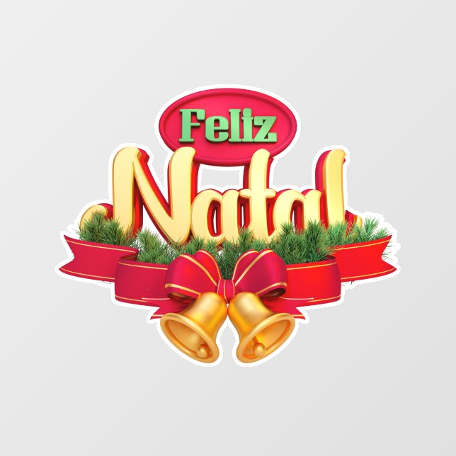 Autocollant Pour Fenêtre Feliz Natal (Feuille)