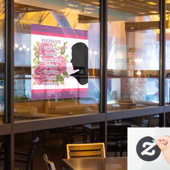 Autocollant Pour Fenêtre Femme (Fenêtre du restaurant)