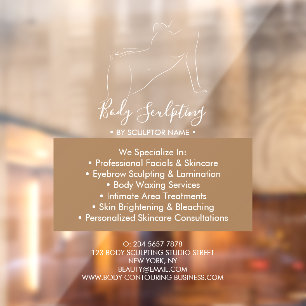 Autocollant Pour Fenêtre Femme Homme Sculpture Massage Mise en Forme du Cor