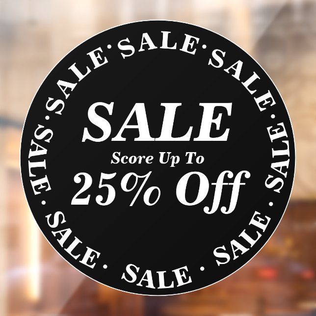 Autocollant Pour Fenêtre Fenêtre Boutique de vente - Autorisation - Texte p (Feuille 2)