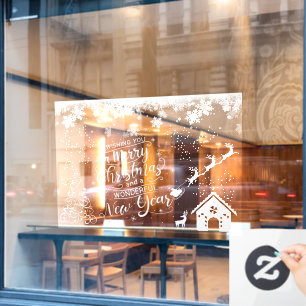 Autocollant Pour Fenêtre Fenêtre de Noël serrant grand