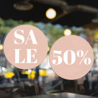 Fenêtre du magasin moderne Vente Pastel Rose