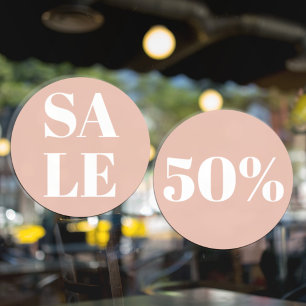 Autocollant Pour Fenêtre Fenêtre du magasin moderne Vente Pastel Rose