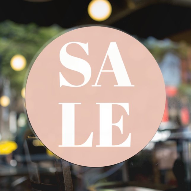 Autocollant Pour Fenêtre Fenêtre du magasin moderne Vente Pastel Rose (Créateur téléchargé)