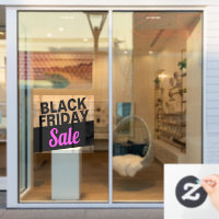 Fenêtre du magasin noir signe du vendredi moderne