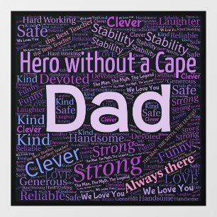 Autocollant Pour Fenêtre Fenêtre Papa Hero Clouer