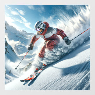 Autocollant Pour Fenêtre Fermeture de la fenêtre de ski