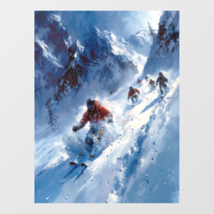 Autocollant Pour Fenêtre Fermeture de la fenêtre de ski