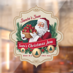 Autocollant Pour Fenêtre Festif Noël Père Noël Jam vintage