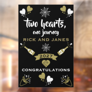 Autocollant Pour Fenêtre Fête de célébration du champagne à éclater