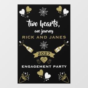 Autocollant Pour Fenêtre Fête de célébration du champagne à éclater