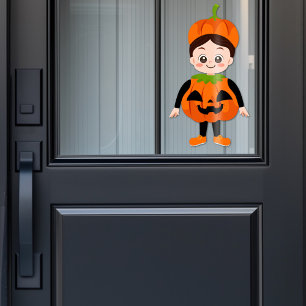 Autocollant Pour Fenêtre Fête d'Halloween pour enfants Citrouille