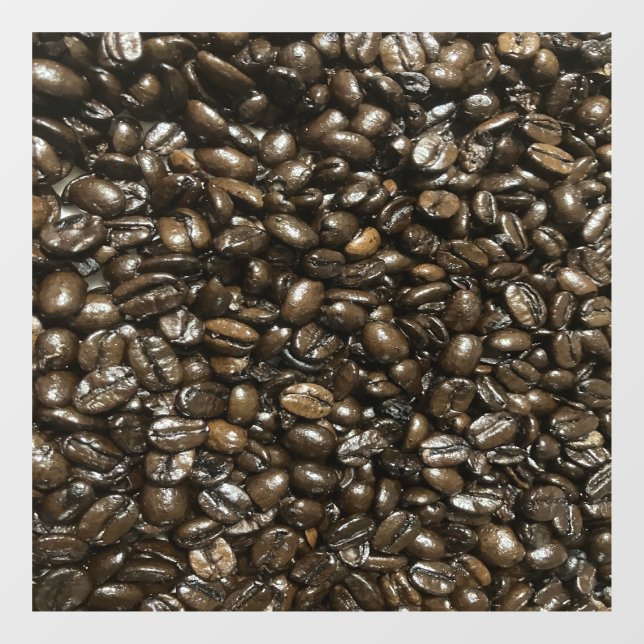 Autocollant Pour Fenêtre Fèves de café (Feuille)