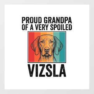 Autocollant Pour Fenêtre Fier grand-père Vizsla conception vintage amateur